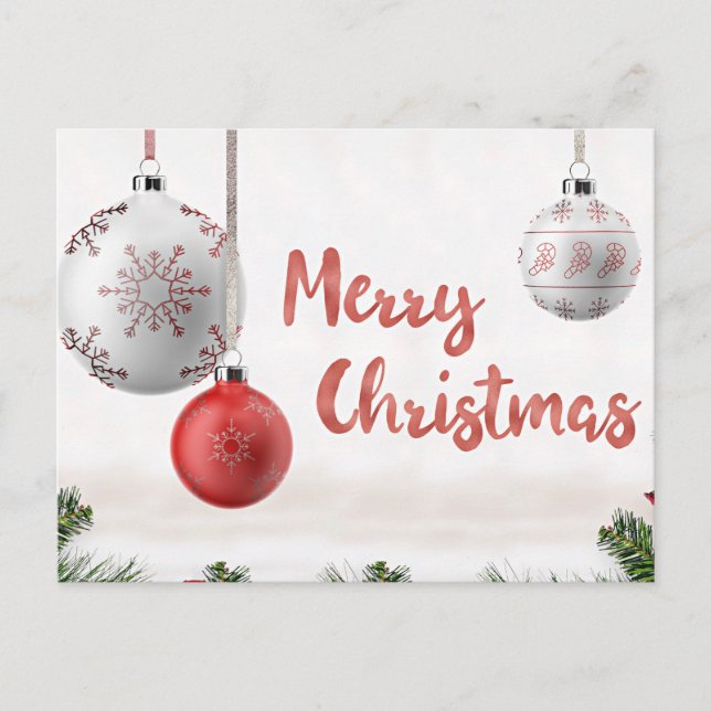 Christmas Greetings, beauty in simplicity, Postcard (Front)