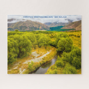 Christmas Greetings Ben Ohau New Zealand Jigsaw Puzzle