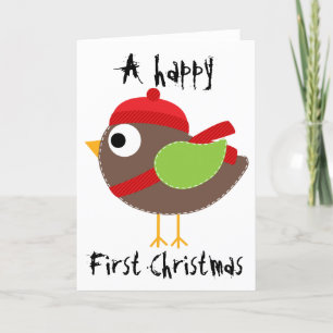 Christmas Greetings Card - Holiday Bird
