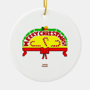 Christmas Greetings Circle Ornament
