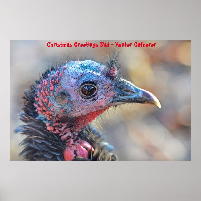Christmas Greetings Dad Hunter Gatherer Poster (Front)