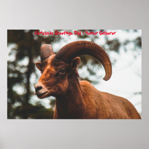 Christmas Greetings Dad Hunter Gatherer Poster