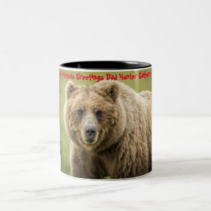 Christmas Greetings Dad Hunter Gatherer Two-Tone Coffee Mug