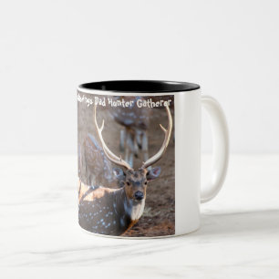 Christmas Greetings Dad Hunter Gatherer Two-Tone Coffee Mug