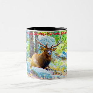 Christmas Greetings Dad Hunter Gatherer Two-Tone Coffee Mug