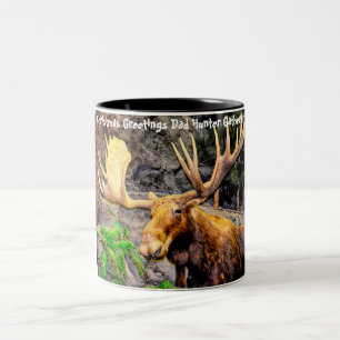Christmas Greetings Dad Hunter Gatherer Two-Tone Coffee Mug