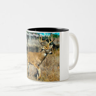 Christmas Greetings  Deerest Two-Tone Coffee Mug