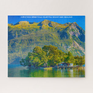 Christmas Greetings Doubtful Sound New Zealand Jigsaw Puzzle