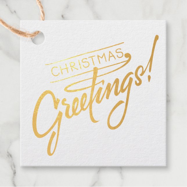 Christmas Greetings! Favour Tags (Front)