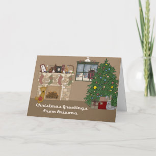 Christmas Greetings From Arizona Holiday Card