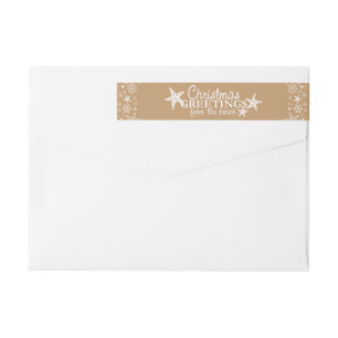 Christmas Greetings from Beach Vacation Wrap Around Label