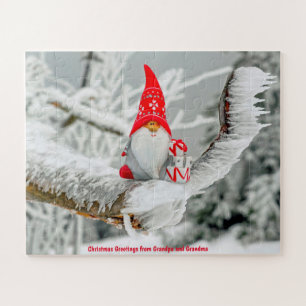 Christmas Greetings from Grandpa and Grandma Jigsaw Puzzle
