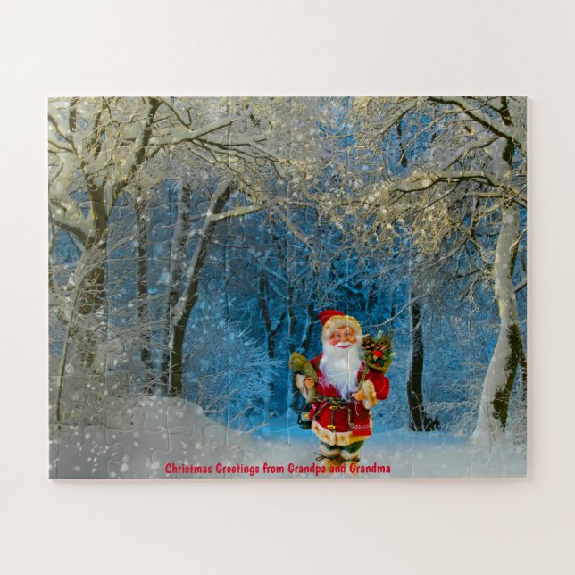 Christmas Greetings from Grandpa and Grandma Jigsaw Puzzle (Horizontal)