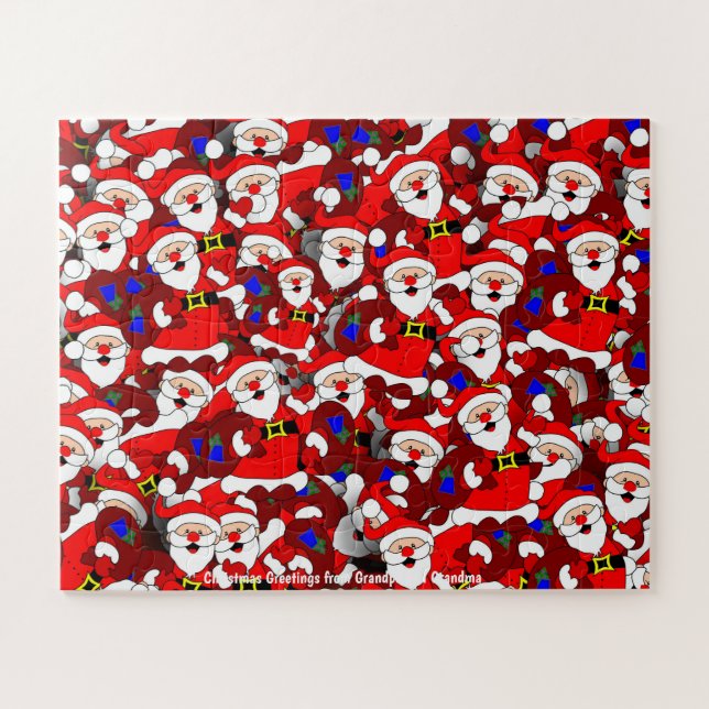 Christmas Greetings from Grandpa and Grandma Jigsaw Puzzle (Horizontal)