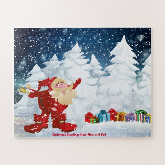 Christmas Greetings from Mum and Dad Jigsaw Puzzle (Horizontal)