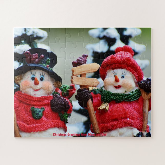 Christmas Greetings from Mum and Dad Jigsaw Puzzle (Horizontal)