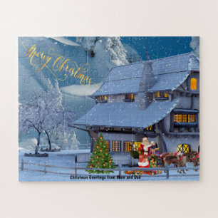 Christmas Greetings from Mum and Dad Jigsaw Puzzle