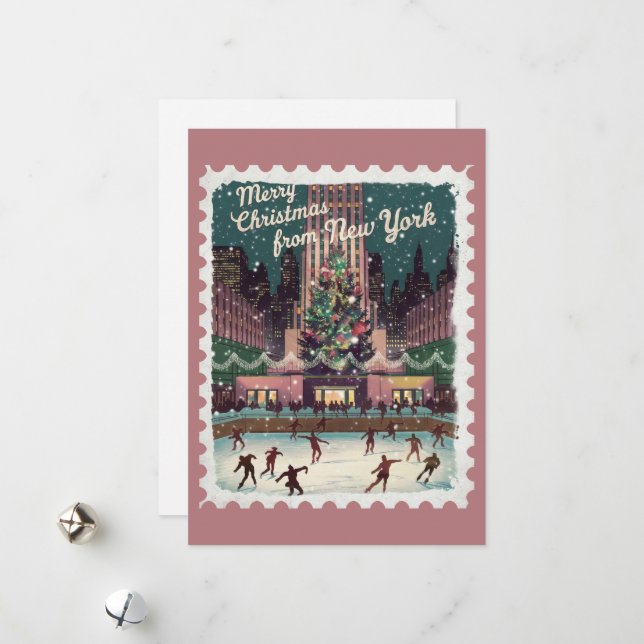 Christmas Greetings from New York Holiday Card (Front/Back In Situ)