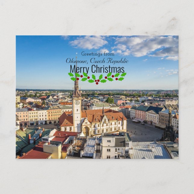 Christmas Greetings from Olomouc, Czech Republic Postcard (Front)