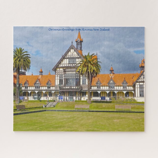 Christmas Greetings from Rotorua New Zealand Jigsaw Puzzle (Horizontal)