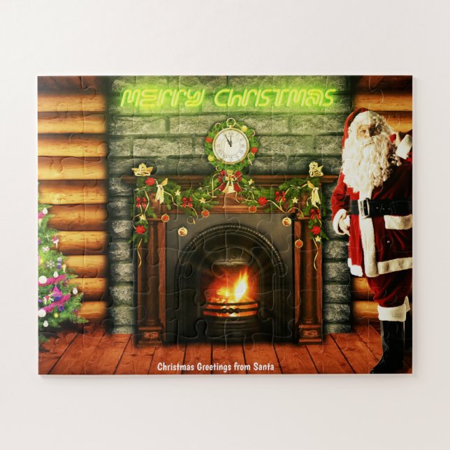 Christmas Greetings from Santa Claus Jigsaw Puzzle (Horizontal)
