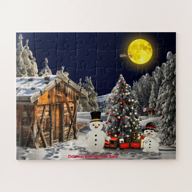 Christmas Greetings from Santa Jigsaw Puzzle (Horizontal)