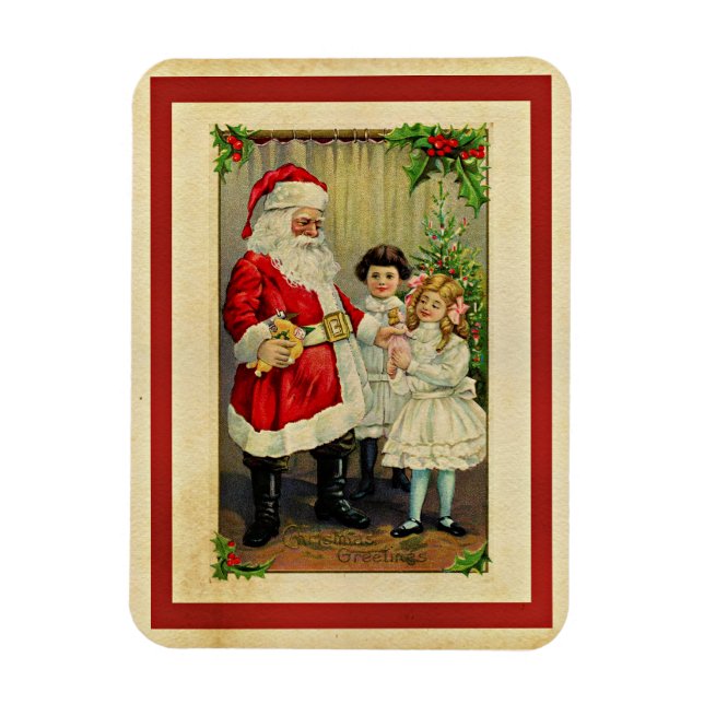 Christmas Greetings from Santa Magnet (Vertical)