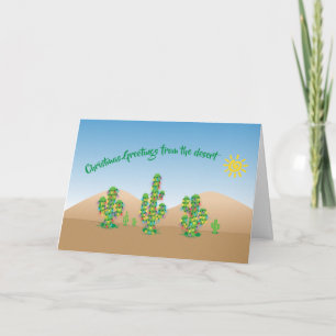 Christmas Greetings From The Desert Holiday Card