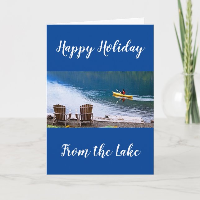 "CHRISTMAS GREETINGS" FROM THE ***LAKE*** CARD (Front)