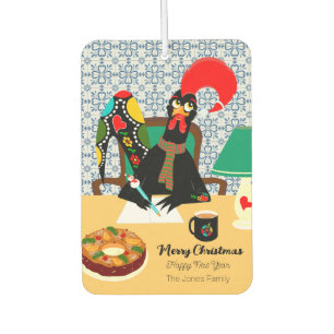 Christmas greetings from the Portuguese Rooster Car Air Freshener