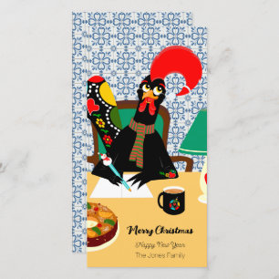 Christmas greetings from the Portuguese Rooster Holiday Card