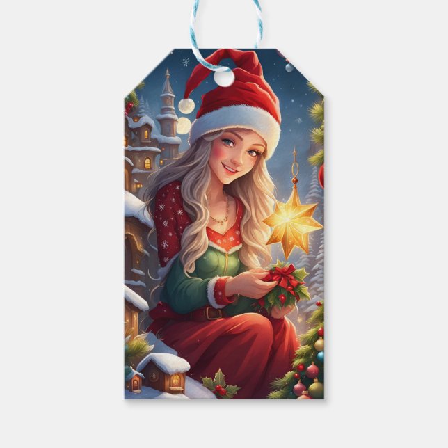 Christmas greetings gift tags (Front)