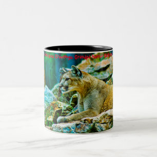 Christmas Greetings Grandpa Hunter Gatherer Two-Tone Coffee Mug