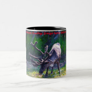 Christmas Greetings Grandpa Hunter Gatherer Two-Tone Coffee Mug
