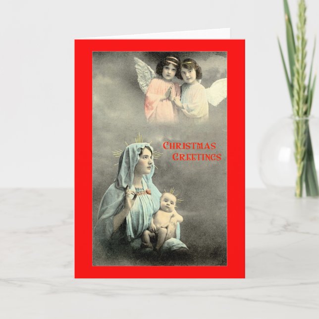 "Christmas Greetings" Greeting Card (Front)