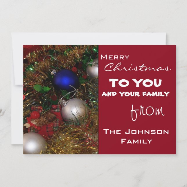Christmas Greetings Holiday Card (Front)