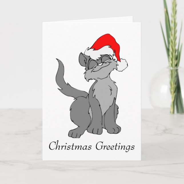 Christmas Greetings Holiday Card (Front)