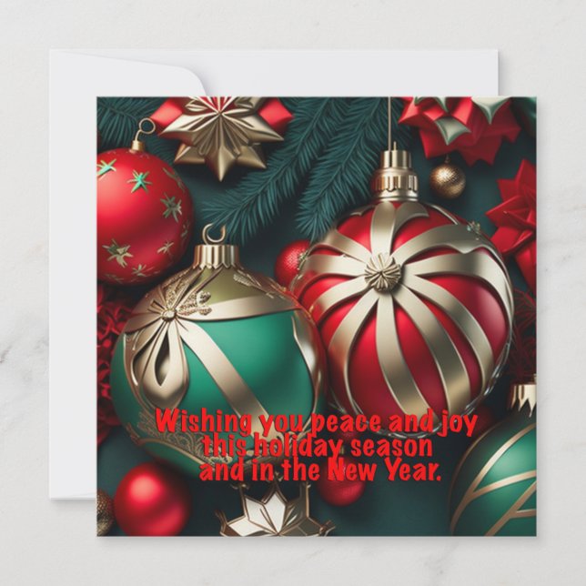 Christmas Greetings Holiday Card (Front)