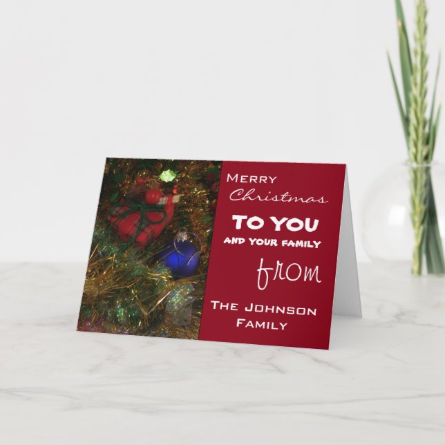 Christmas Greetings Holiday Card (Front)