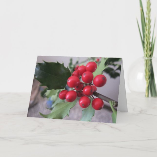 Christmas Greetings Holiday Card (Front)