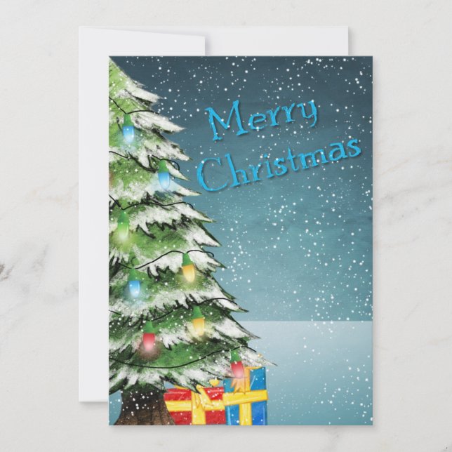 Christmas Greetings Holiday Card (Front)