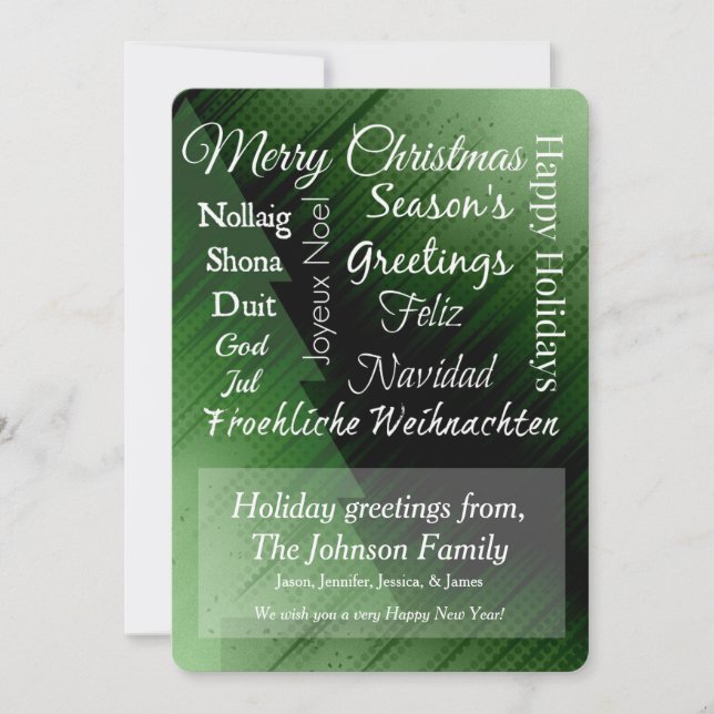 Christmas Greetings Holiday Card (Front)