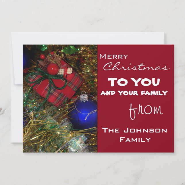 Christmas Greetings Holiday Card (Front)