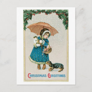 Christmas Greetings Holiday Postcard
