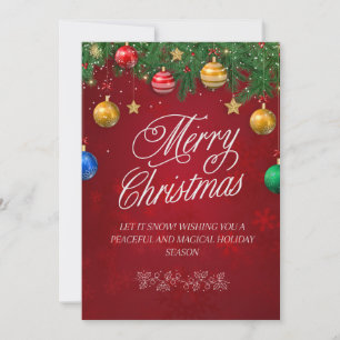 Christmas Greetings invitation card