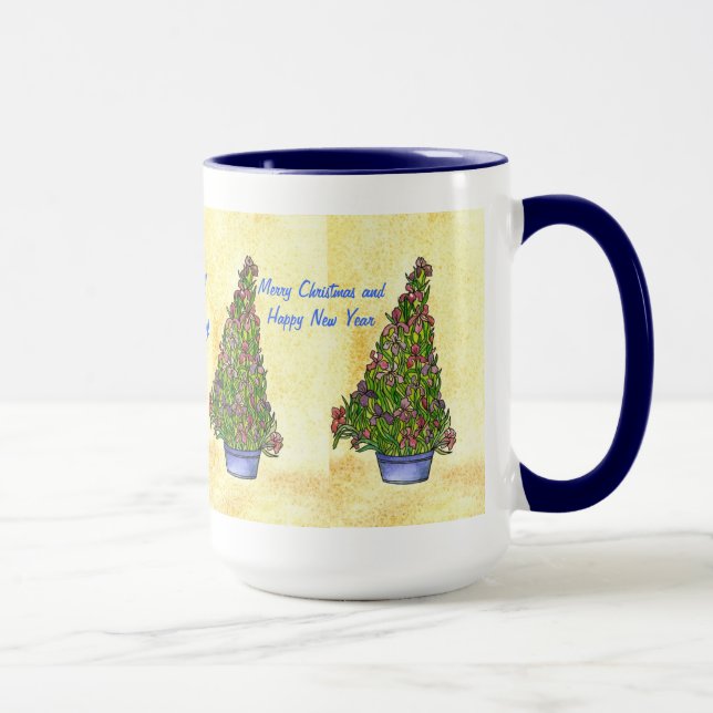 Christmas Greetings Iris Mug (Right)