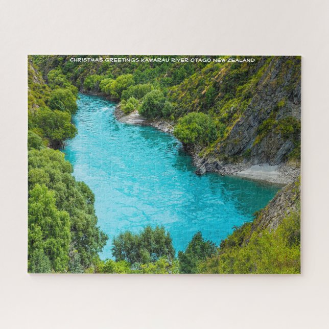 Christmas Greetings Kawarau River Otago Jigsaw Puzzle (Horizontal)