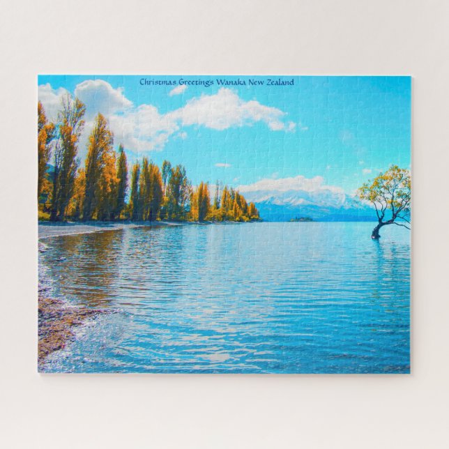 Christmas Greetings Lake Wanaka Jigsaw Puzzle (Horizontal)