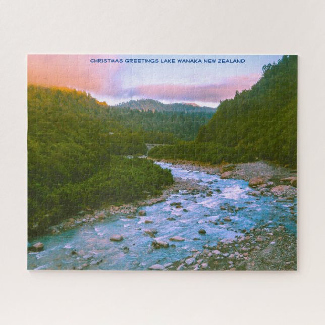 Christmas Greetings Lake Wanaka New Zealand Jigsaw Puzzle (Horizontal)