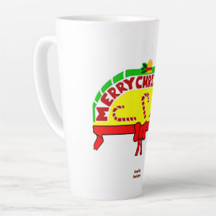 Christmas Greetings Large Latte Mug